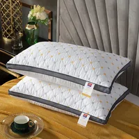 Full Sky Star Embroidered Fiber Pillow Core for Neck Protection, Quick Rebound, Not Easy to Deform, Not Collapsing 1