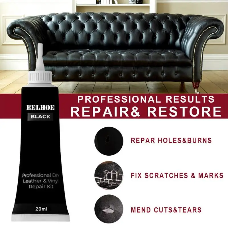 Leather And Vinyl Repair Kit - Furniture, Couch, Car Seats, Sofa, Jacket  Scratch Repair Cream 2PCS Black White Drop Shipping - AliExpress