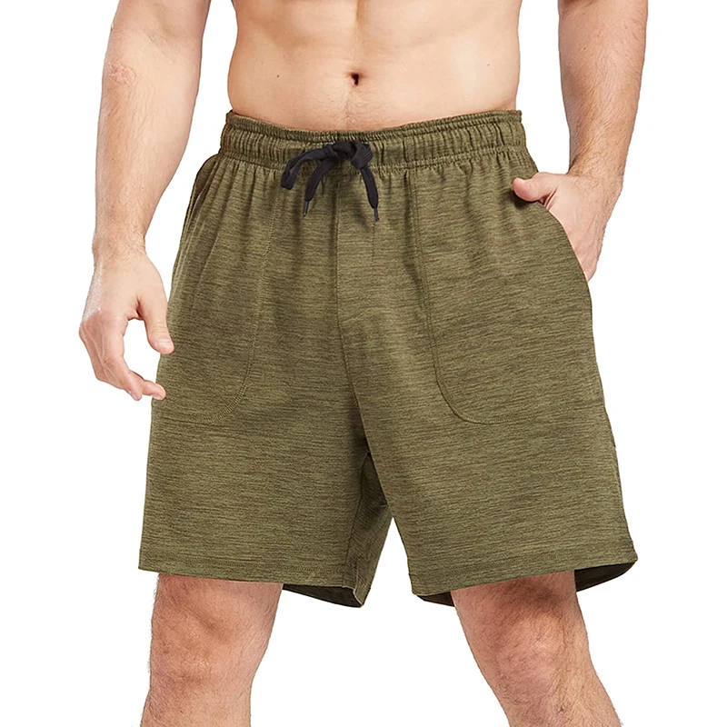 

DINOGREY 2023 Summer New Men Casual Shorts Trend Brand Men Solid Color Cotton Running Shorts Fitness Drawstring Sports Shorts