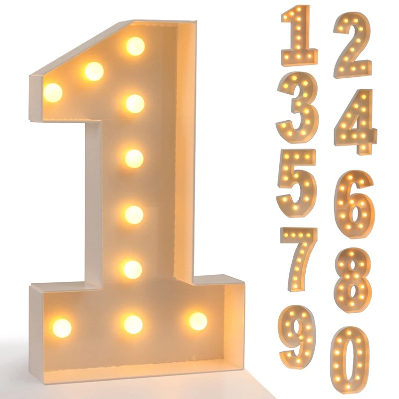 Balloon Filling Box 91.5cm Giant with Lights 1st Birthday Balloon Number 40 50 60 Frame Wedding Decor Baby Shower