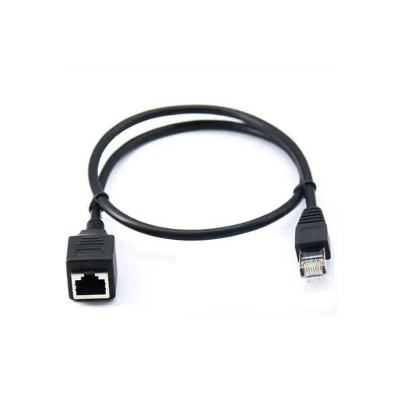 RJ45 네트워크 케이블 분배기 RJ45 남성-여성 플러그 변환 와이어 LAN 이더넷 연장 코드 30cm 50cm 1m 네트워크 라인 어댑터