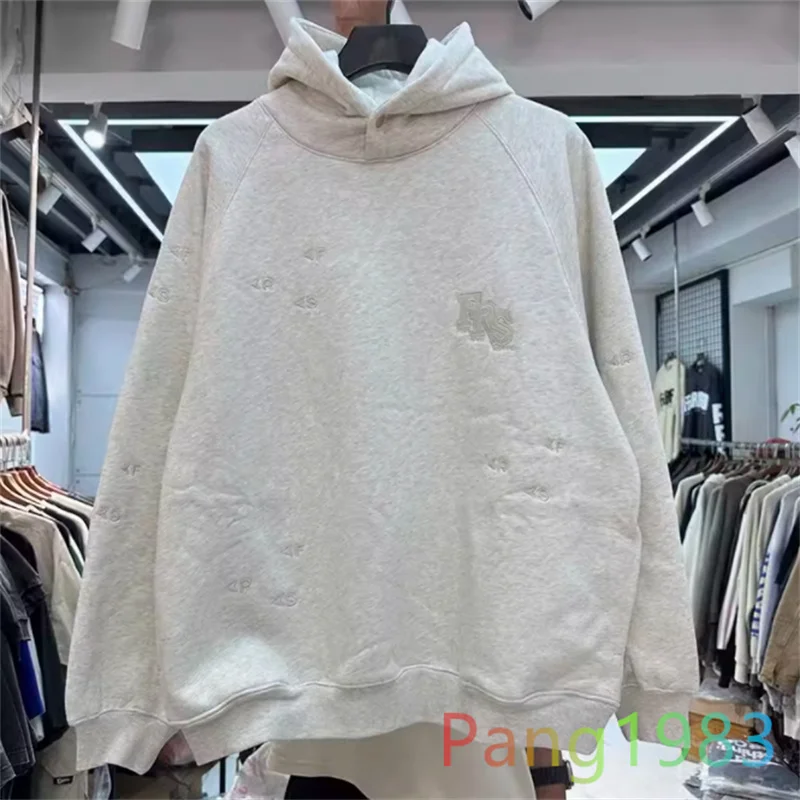 

Толстовка с капюшоном для мужчин и женщин, персиковая вышитая надпись с логотипом, пуловер из тяжелой ткани с капюшоном