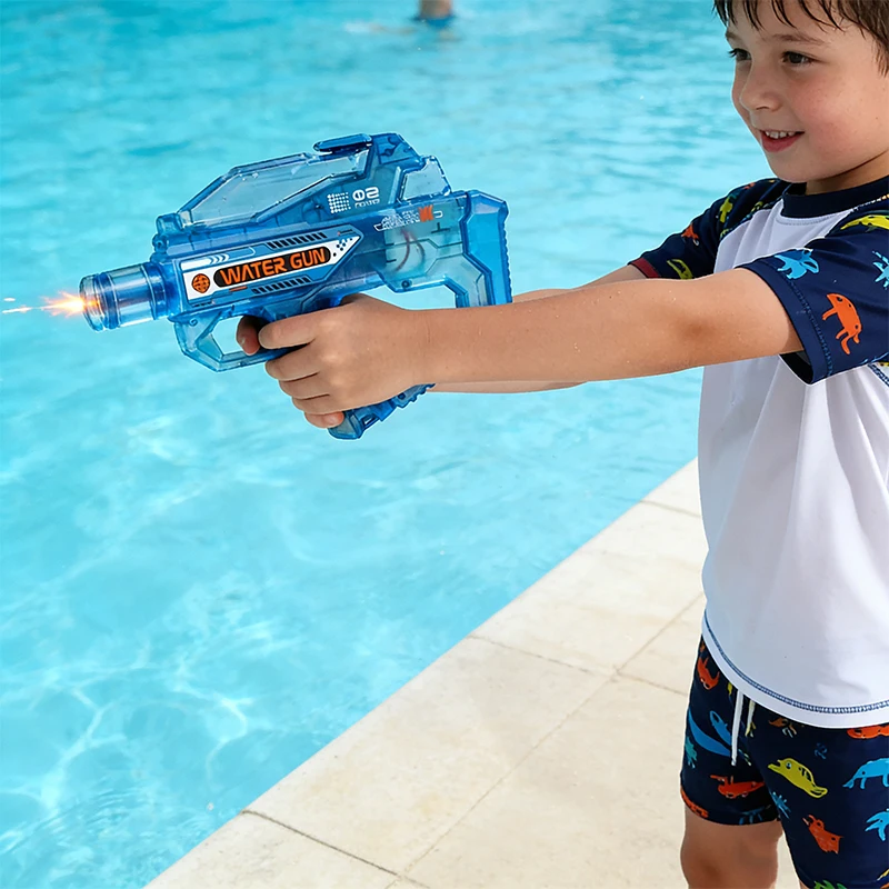 Pistolet à eau électrique avec lumières et sons pour enfants_voghion.com