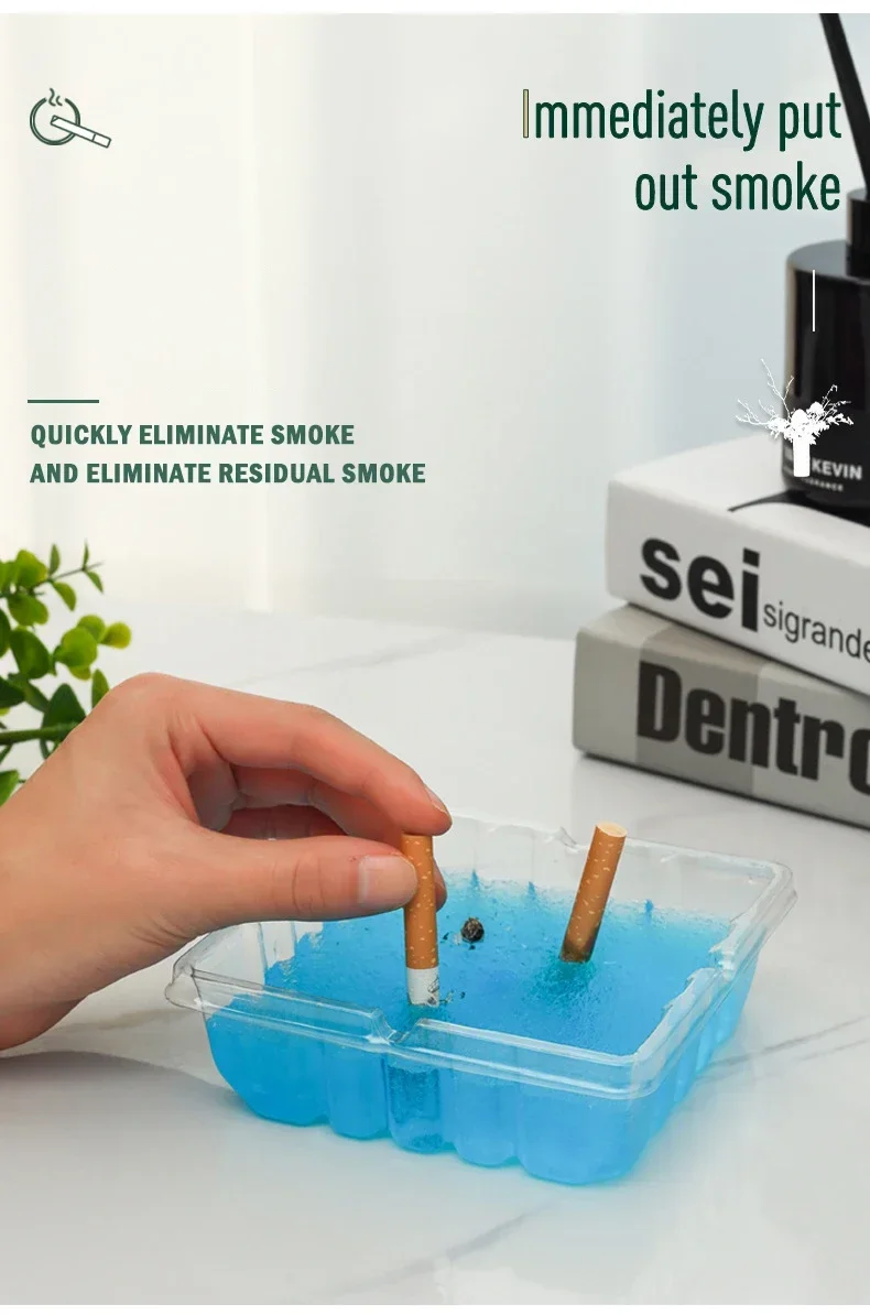 Description Picture 4 of item25PS Disposable Ashtray Smoke Removal Sand Remove Smoke Smell Family Convenient Disposable Practical Ashtray fumadores ashtrays