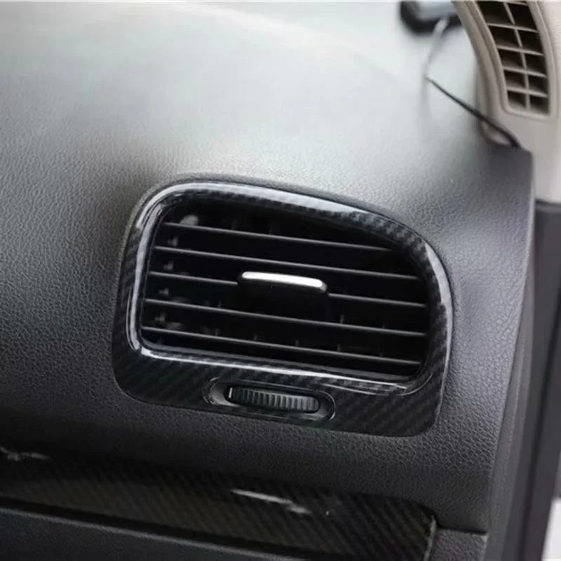 For Volkswagen VW Golf 6 MK6 GTI R 2008-2012 Carbon Fiber Car Left Air Conditioner Outlet Panel Frame Trim Cover Sticker