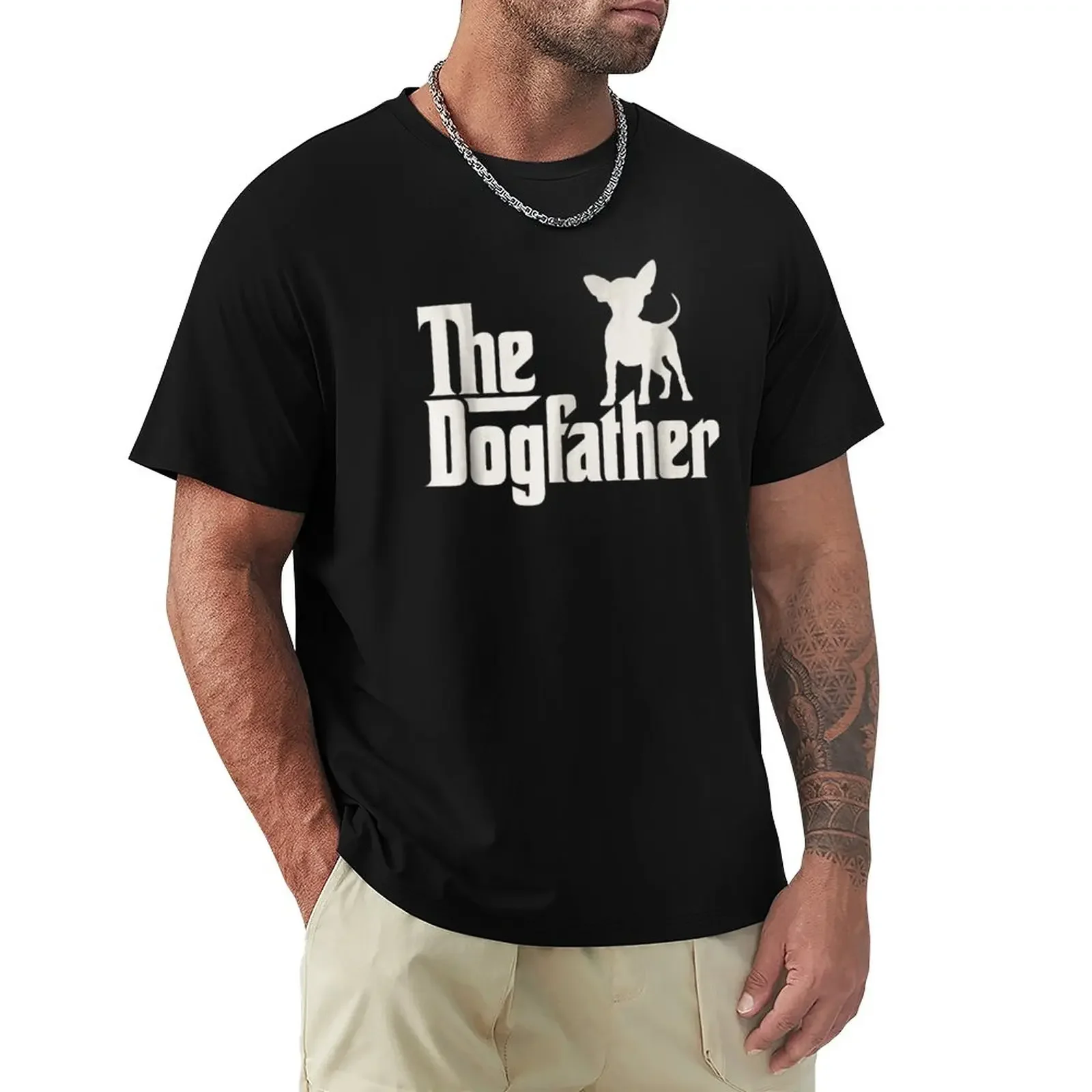 

The Dogfather Chihuahua Funny Dog Owner T-Shirt hippie clothes customizeds cute clothes mens graphic t-shirts pack