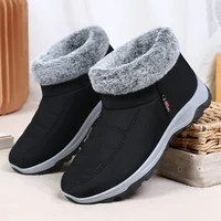 Women's Winter Thickened Fleece Lined Casual Snow Boots Warm Short Boot Cotton Shoes for Middle-Aged And Elderly Mothers