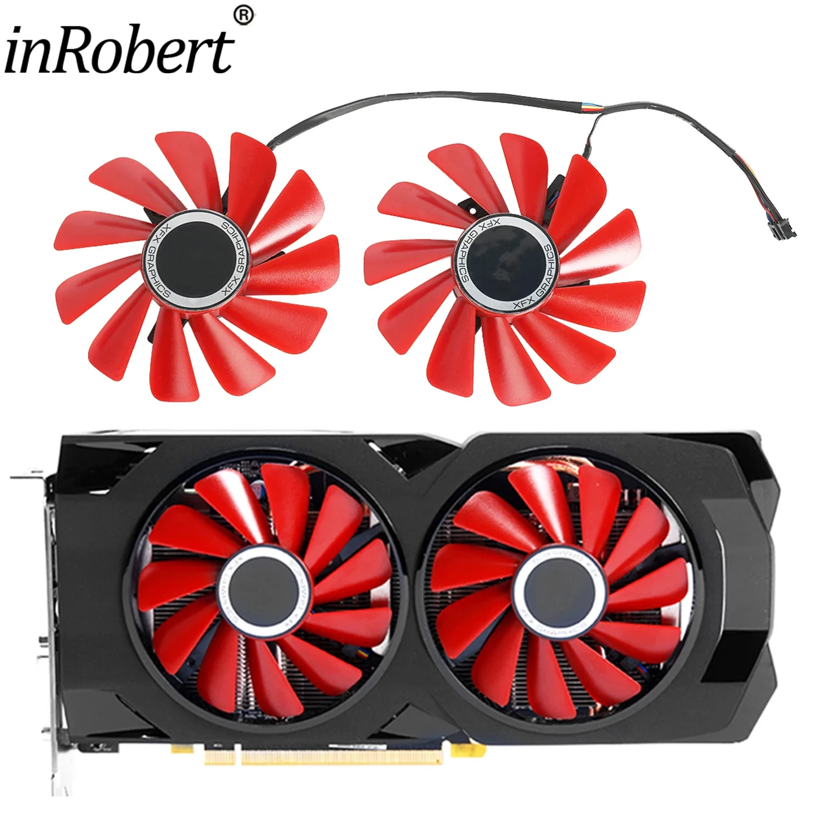 

2 шт./комплект, кулер для видеокарты HIS /SAPPHIRE /XFX RX 570 RS RX470 RX480, 85 мм