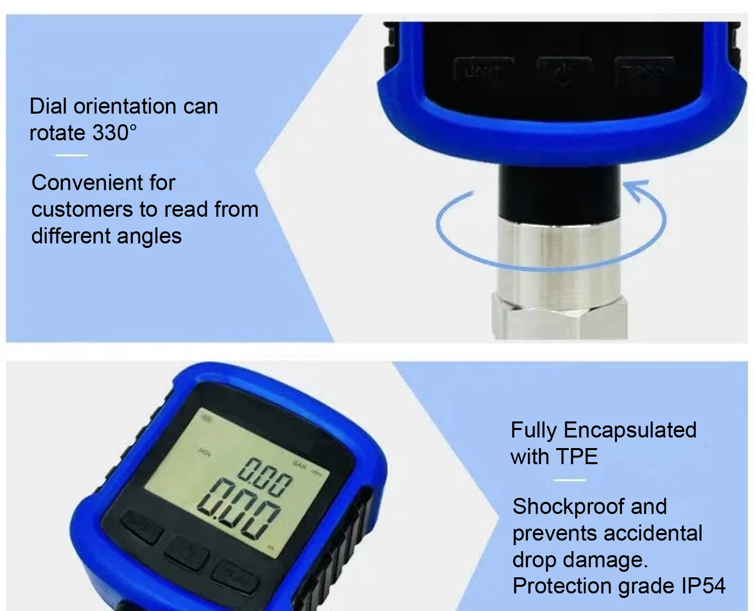 MD-S281 Digital Pressure Gauge Bluetooth with Data Logger Portable High Accuracy