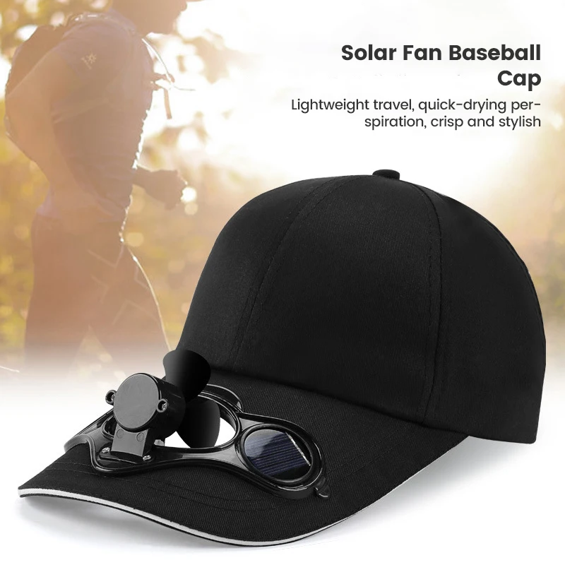 Summer Sunshade Hat Unisex Outdoor Sports Baseball Caps Hats With Solar Power Cooling Fan Outdoor Sports Accessories outdoor hiking hat
