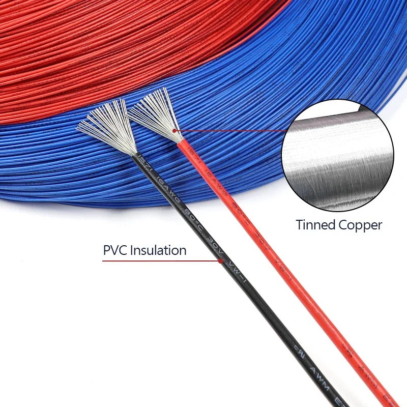 26/28/30/32/34/36/40AWG PTFE Micro fili ultra fini in plastica 10/20