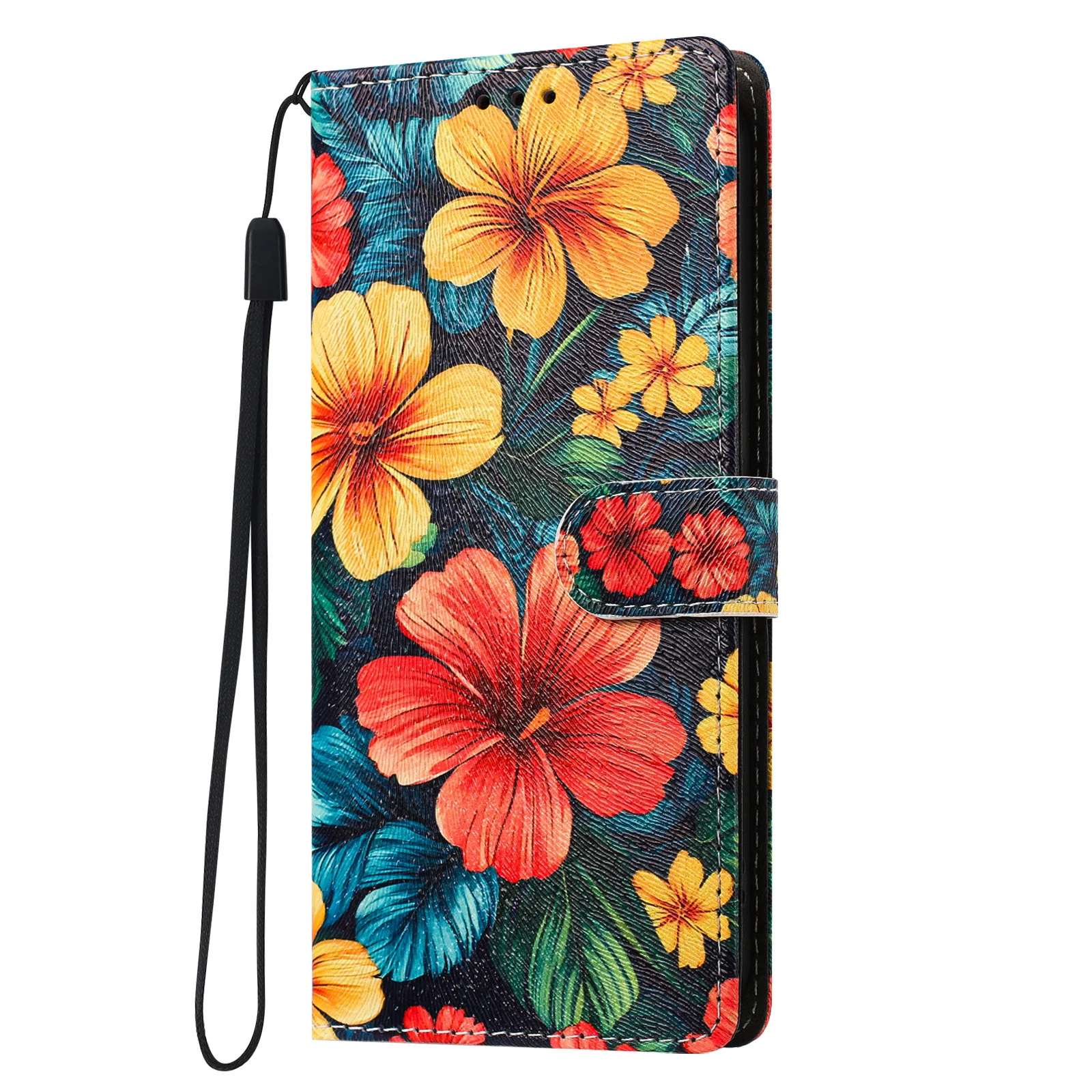 Leather Flip Flower Phone Case with Enhanced Protection and Stylish Design