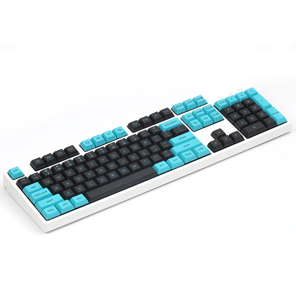 Xda Profile Blue Black Keycaps For Cherry Mx Gateron Kailh Box Ttc