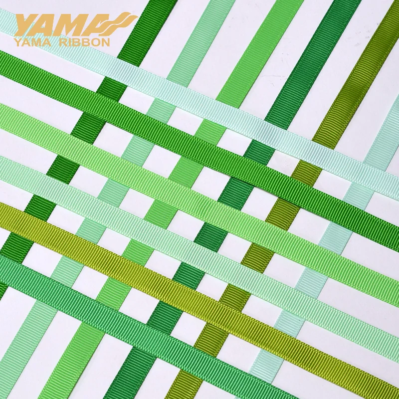 YAMA 6 9 13 16 19 22 mm Grosgrain Ribbon 100yards/lot Light Dark Green for Diy Dress Packing Wedding Decoration ribbon decoration,ribbon supplies,grosgrain ribbon,wrapping ribbon,sewing ribbon