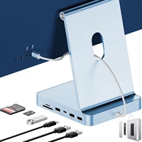 PULWTOP USB Hub iMac Accessories for  iMac 24 inch 2021/2023/2024 with USB C 10Gbps, Docking Station Support Expand M.2 SSD 1