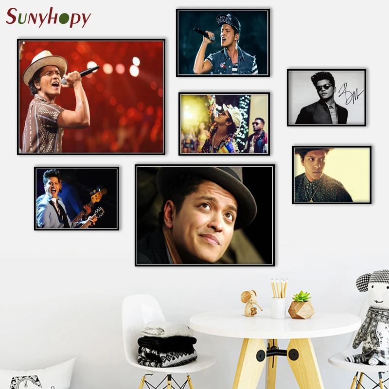 Tv Show Star Pop Art Pittura Di Alta Qualità Bruno Mars Canvas Poster Wall Home Decor No Frame Muslimah