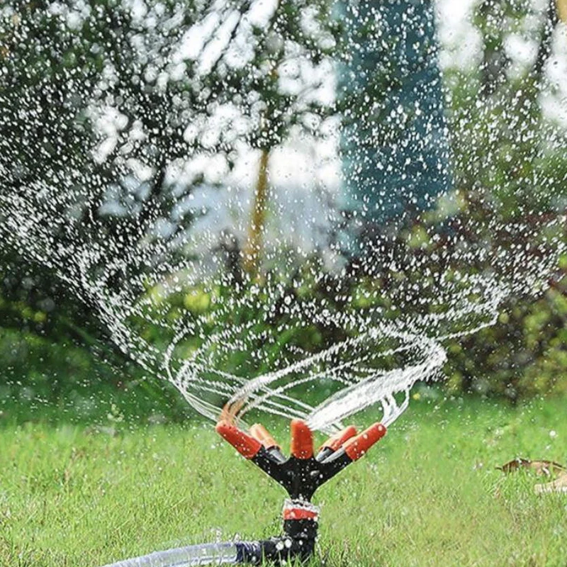 Garden Sprinkler Automatic 360-Degree Rotation Lawn Sprinkler For Large Area Coverage-Adjustable Weighted Garden Watering Syst