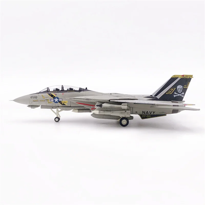 

Die cast American F-14A male cat fighter jet 1:100 ratio alloy and plastic model collection commemorative men's gift