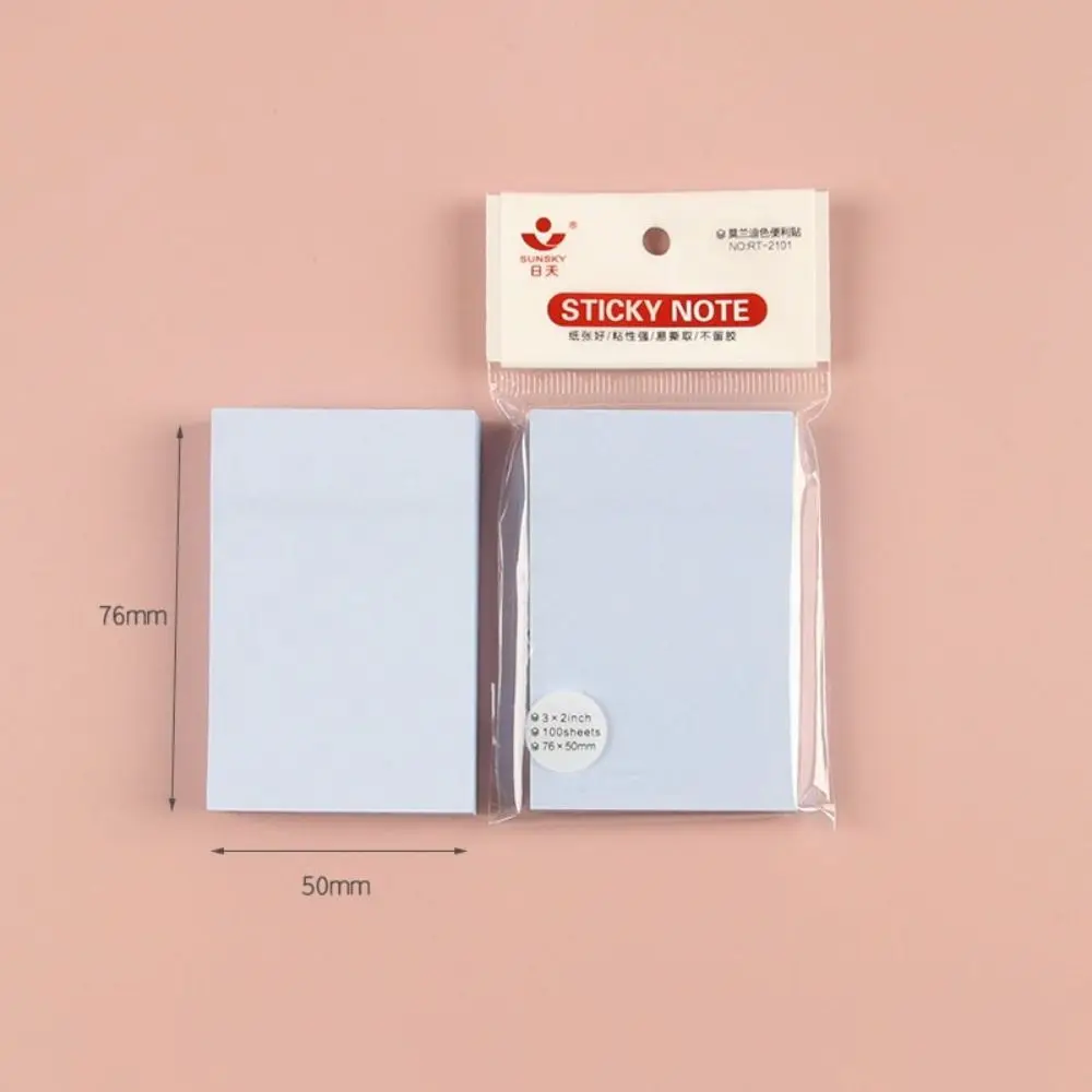 학생 스티커 메모장, 5 색 스티커 메모 패드, 메시지 메모, 귀여운 사각형, 캔디 컬러, 100 장