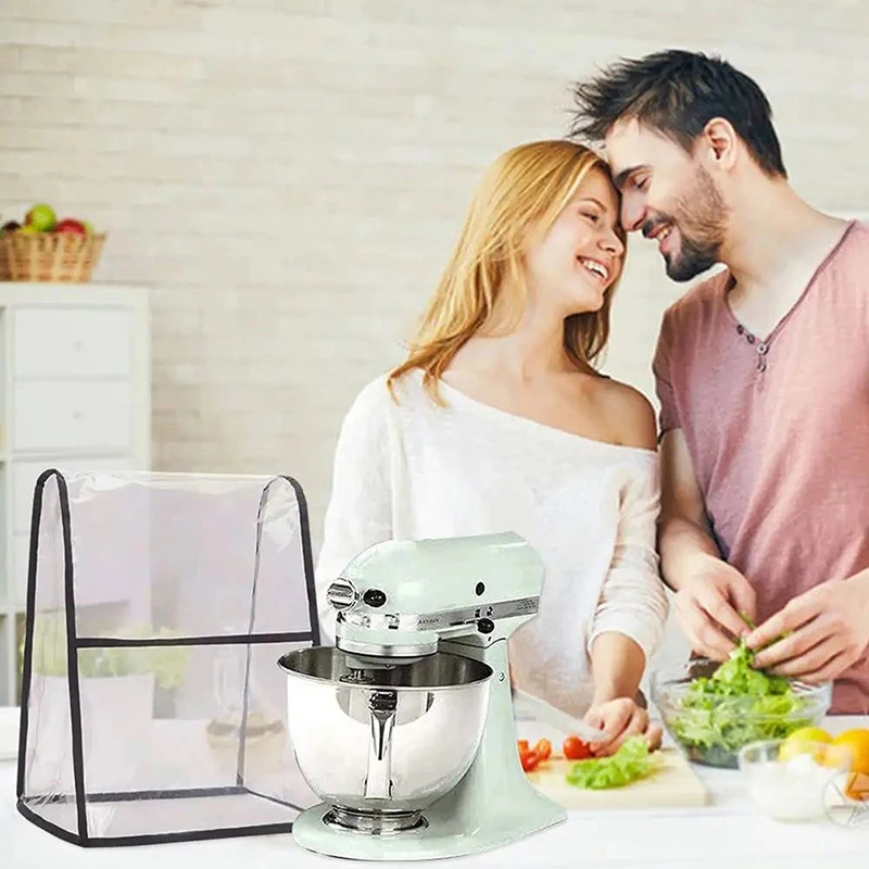 Food Mixer Dust Cover 1pc Mixer Accessories Household Dust Cover PVC Transparent Waterproof Kitchen Supplies Storage Bags kitchen mixer cover