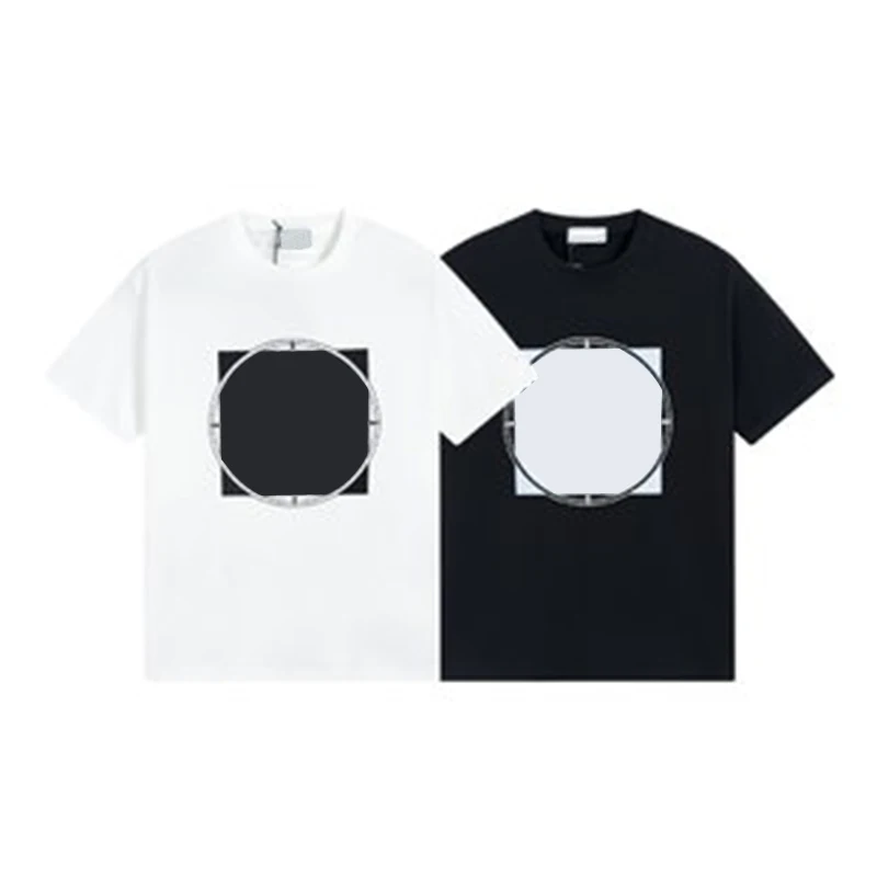 

Men's T-Shirts Fashion Brand New Compass Printed Short-sleeved Topstoney Cotton Round Neck Loose Sports T-shirt W626#