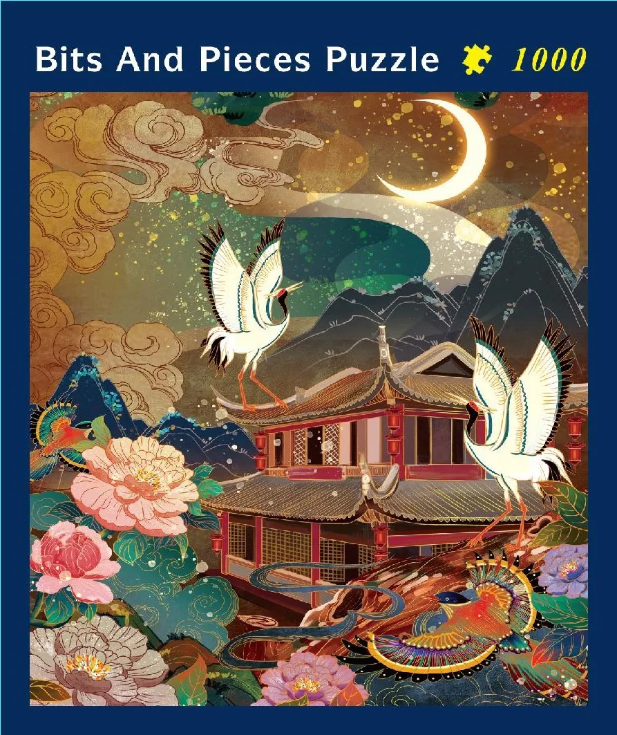 1000-Piece Jigsaw Puzzle - Black Tornado Design For Adults & Kids, Fun Educational Game