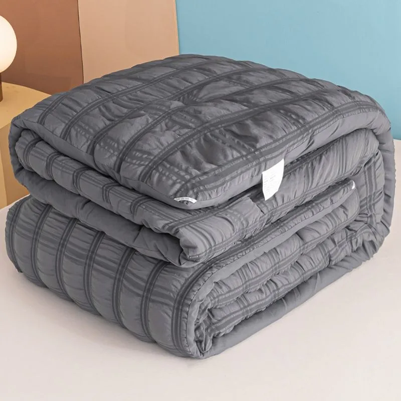 

New Style Thick Spring And Autumn Quilt Made Of Bubble Gauze Winter Insulation Quilts Core Cotton Quilts Air Conditioning Quilts