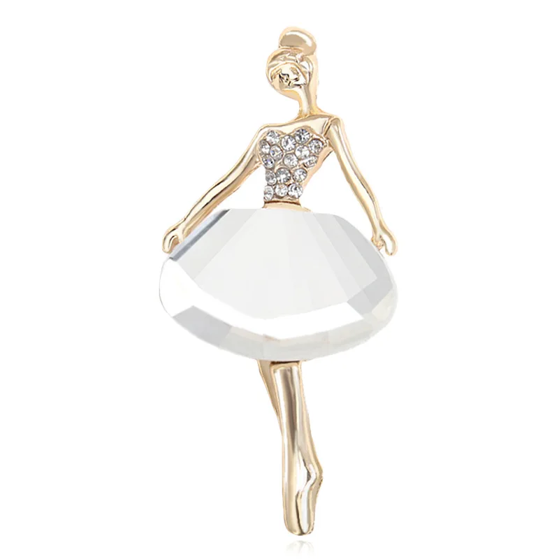 Ballet Girl Pin Dancing Girl Spille Per Le Donne Strass Ballerina Banchetto Di Nozze Gioielli Regali Abbigliamento Dress Bag Accessori