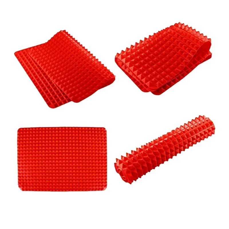 1pcSilicone Multifunctional BBQ Pizza Mat Pyramid Microwave Oven Baking Placemat Tray Sheet Kitchen Baking Tools Bakeware Moulds