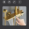 Gold Piano Digital Bathroom Shower Set 12 Inch Rain Shower Head Hot Cold Bathroom Faucet Thermostatic Digital Shower System 3