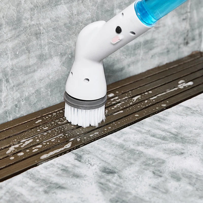 

Щетка для пола с длинной ручкой для чистки керамической плитки, пространства, приборов для ванной комнаты, щетки, электрические чистящие щетки простые в использовании