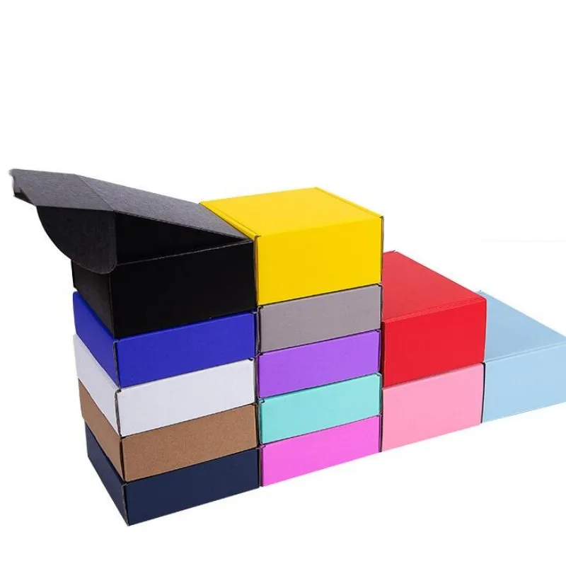 

10pcs Thicken Cardboard Box Colored Gift Packaging Box Jewelry Clothing Package Carton Business Boxes