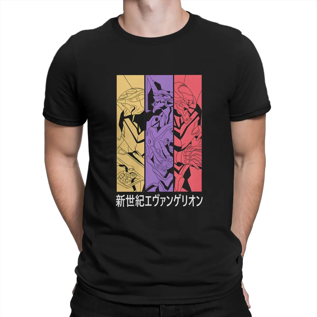 

Colourful Men TShirt Evangge Crewneck Tops Fabric T Shirt Humor High Quality Birthday Gifts