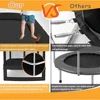6FT Trampoline for Kids Trampoline with Swing & Basketball Hoop Rectangle Indoor Outdoor Toddler Trampolines W/ Safety Net 2