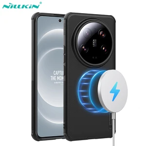 For Xiaomi 14 Ultra Case Nillkin Super Frosted Shield Pro TPU Magnetic Wireless Charging Back Cover For Mi 14 Ultra MagSafe Case