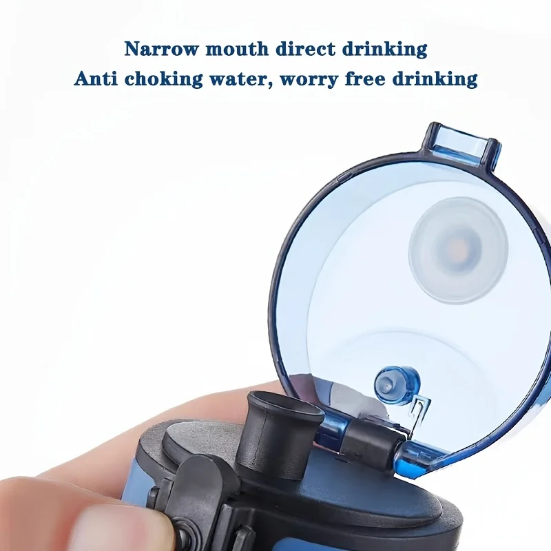 1000ml/33.8oz Gradient Sport Bottle w/Font & Flip Lid BPA-Free PC for Gym/Cycling/Running/Fishing School/Bday Gift