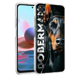Transparent Doberman Dog Silicone Phone Case Cover for Redmi K40 Pro (B1)