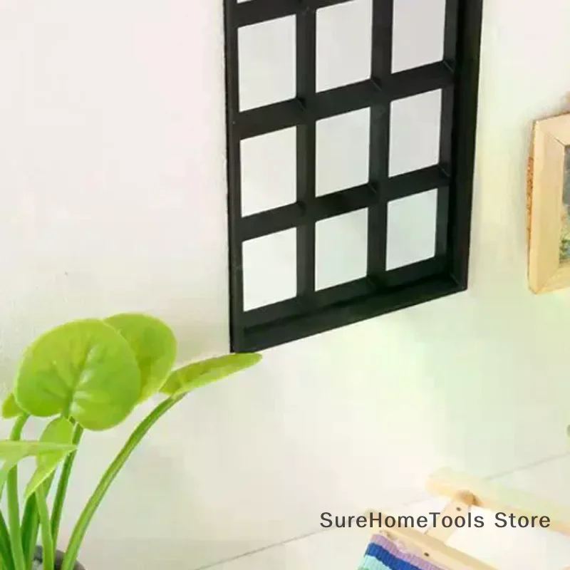 1/12 Dollhouse Simulation Wood Window Frame Model Dollhouse Furniture Decoration Dolls House Micro Scene Accessories