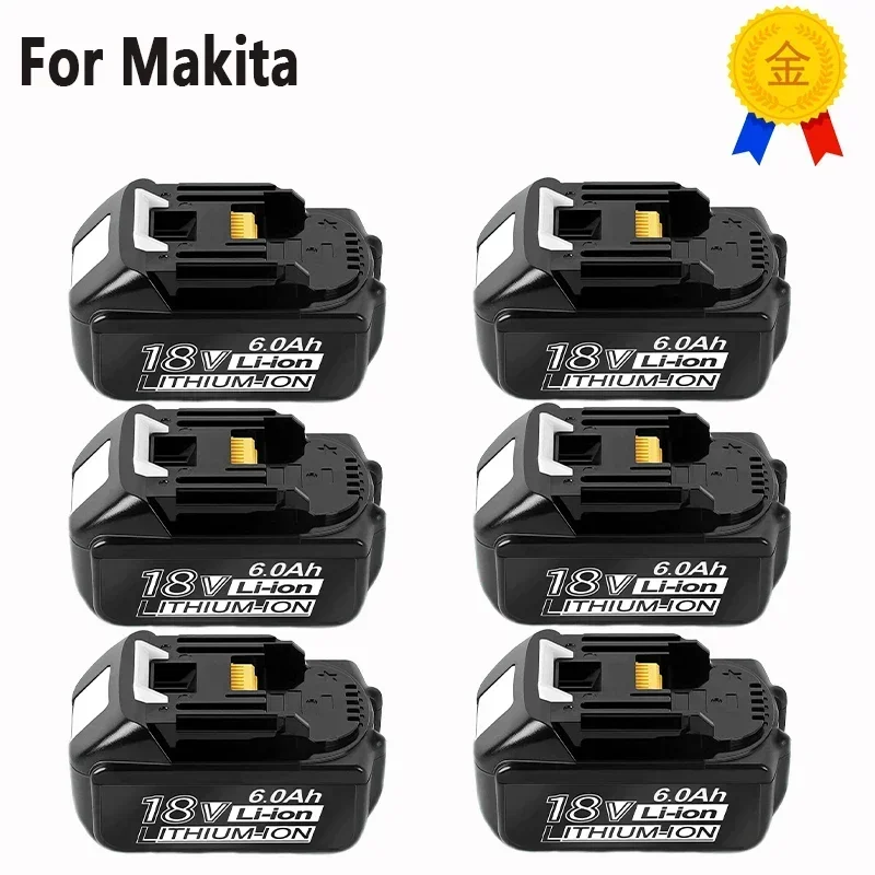 

Batterie De Remplacement, Lithium-ion, 18V, 6000MAH, Rechargeable Pour MAKITA BL1860B BL1880 BL1830 BL1850 BL1860B+Free Shipping