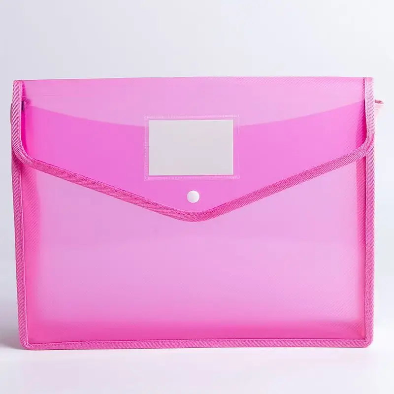 Waterproof A5 File Organizer with Snap Closure & Label Pocket