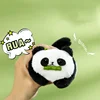 1 PC Small Panda Plush Doll Women Bag Ornaments Cute Imitation Mink Fur Panda Car Keychain Cute Bear Car Key Chain Fashion Gift 5