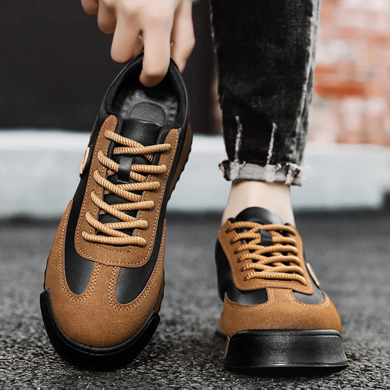 Luxury Men's Casual Shoes 2024 New High Quality Leather Shoes for Men Fashion Comfortable Sports Shoe Outdoor Men's Tennis Shoes 5