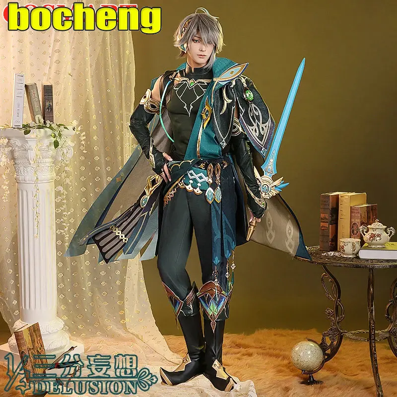 

Genshin Impact Al Haitham Game Suit Uniform Cosplay Costume Cloak Lining Pants Sleeve Halloween Party Outfit Men S-3XL