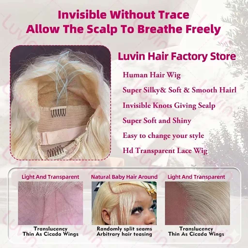 250% 613 Honey Blonde 30 40 HD 13x6 Body Water Wave Lace Frontal Human Hair Wigs 13x4 Transparent Lace Front Brazilian Remy Wig 5