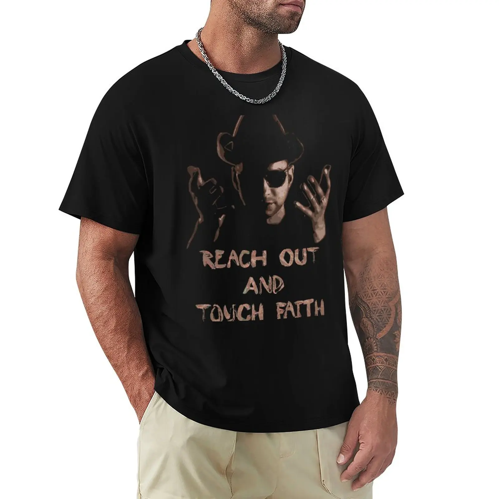 T-Shirt Reach Out And Touch Faith Abbigliamento Vintage Abbigliamento Estetico Felpe Moda Coreana, Uomo