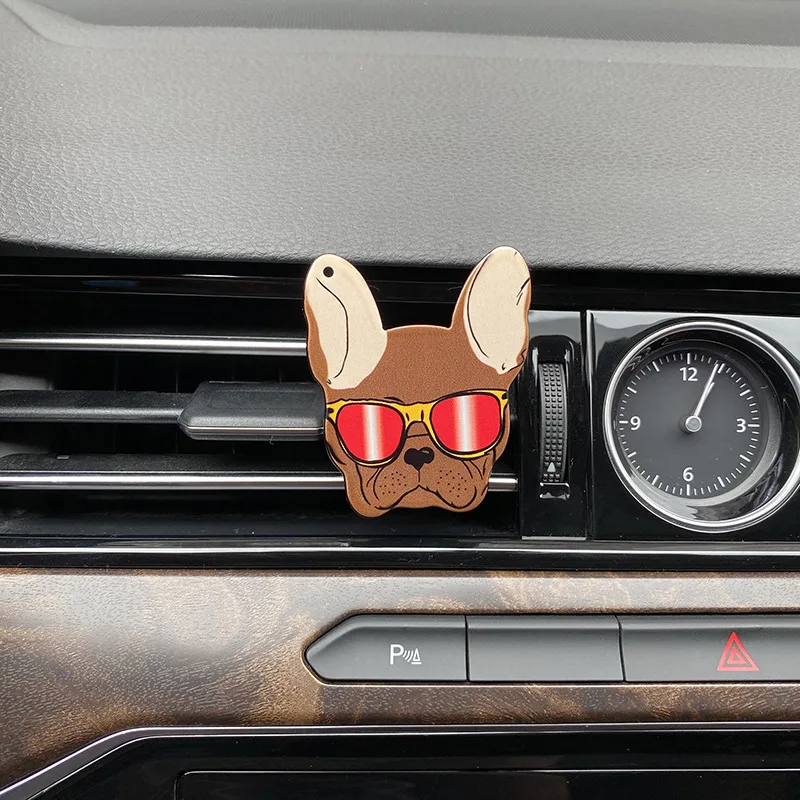 Car Ornament 5 Styles French Bulldog Auto Air Conditioner Outlet Decoration Dog Perfume Clip Air Freshener Car Tuyere Fragrance