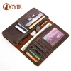 Men Genuine Leather Wallet Men Coin Purse Vintage Long Men Wallets Perse Solid Card Holder Clutch Carteira Hombre for Male 3