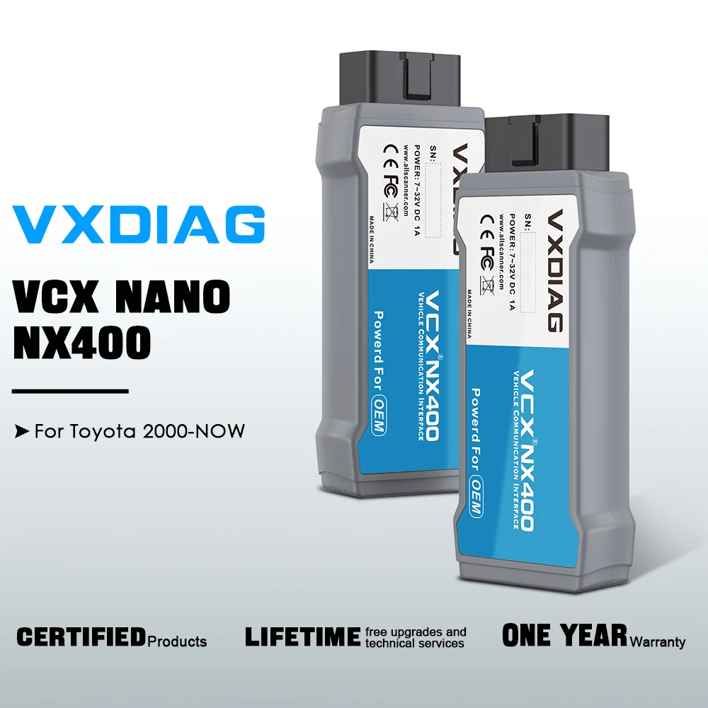 

VXDIAG NANO NX400 For Toyota 2000-NOW Car Diagnostic Tools 30 Service Function OBD2 Scanner ECU Programming Lifetime Free Update