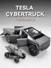 1:24 Tesla Pickup Model Alloy Car Simulation Off-Road Vehicle Sound And Light Pull Back Toy Car Boy Collection Decoration Gift 1