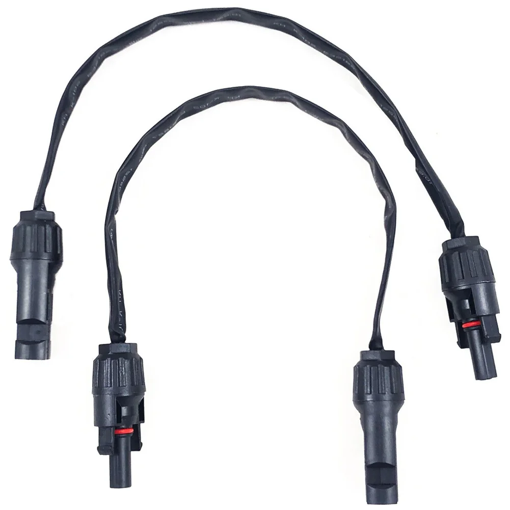 PV Solar Cable Feedthrough 1Pair 4mm/6mm 1M Cable Copper Flat Connection Solar Balcony Door Window Connection Line-Parts